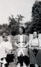 neg. Gwlad, Charlie &? deckchairs garden