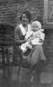 neg. Gwlad & baby Brenda? back yard